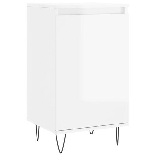 Skænk 40x35x70 cm konstrueret træ hvid højglans