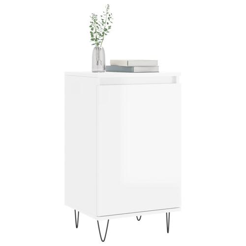 Skænk 40x35x70 cm konstrueret træ hvid højglans