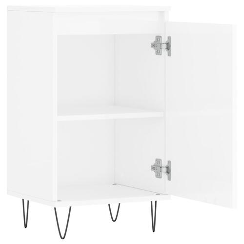 Skænk 40x35x70 cm konstrueret træ hvid højglans