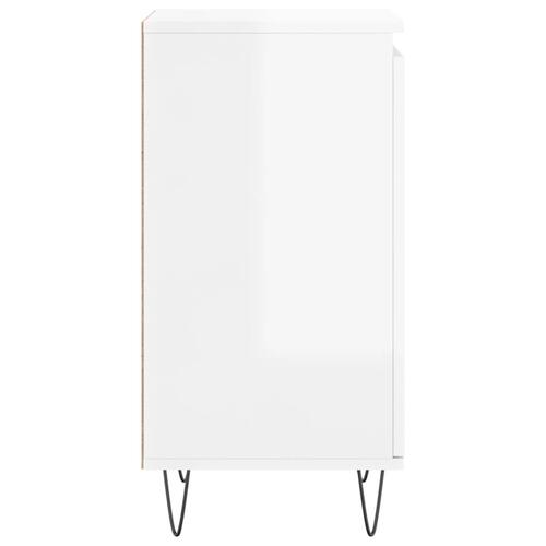 Skænk 40x35x70 cm konstrueret træ hvid højglans