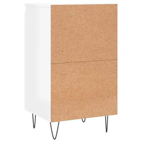 Skænk 40x35x70 cm konstrueret træ hvid højglans