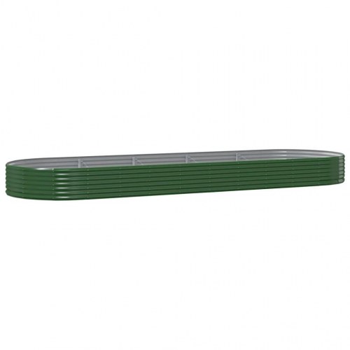 Plantekasse 450x140x36 cm galvaniseret stål grøn