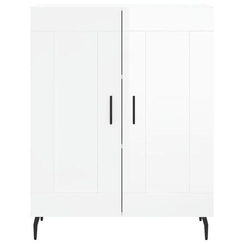 Skænk 69,5x34x90 cm konstrueret træ hvid højglans