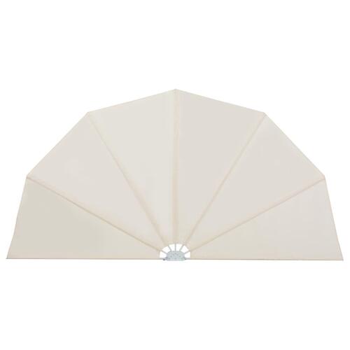 Sammenklappelig sidemarkise til terrasse cremefarvet 160 cm