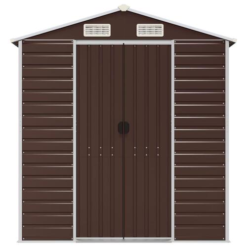 Haveskur 191x470x198 cm galvaniseret stål brun