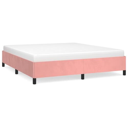 Sengeramme 180x200 cm fløjl pink