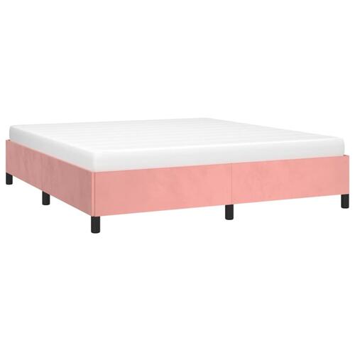 Sengeramme 180x200 cm fløjl pink
