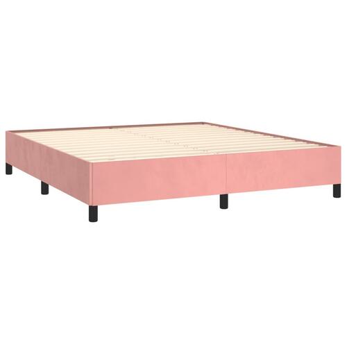 Sengeramme 180x200 cm fløjl pink