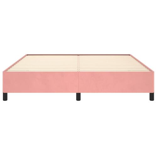 Sengeramme 180x200 cm fløjl pink