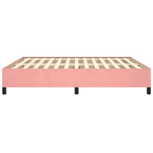 Sengeramme 180x200 cm fløjl pink