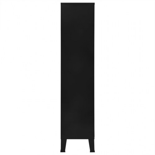 Bogreol industriel 90 x 40 x 180 cm stål sort