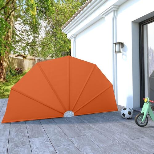 Sammenklappelig sidemarkise til terrasse terracotta 160 cm