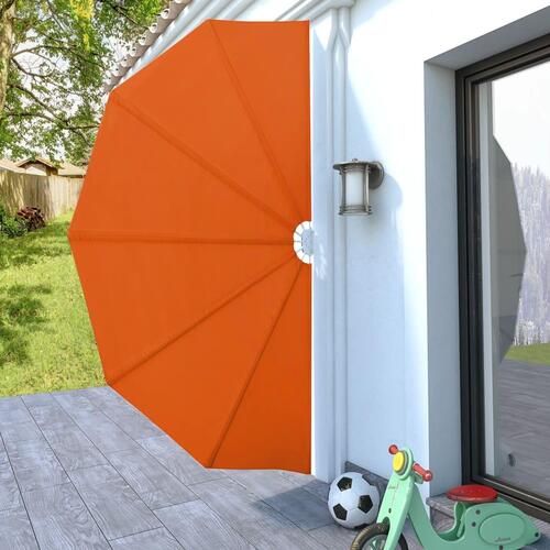 Sammenklappelig sidemarkise til terrasse terracotta 160 cm