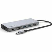 USB Hub Belkin INC009BTSGY Sølvfarvet Sort