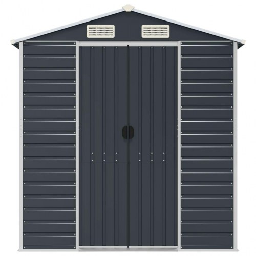 Haveskur i galvaniseret stål - 191 × 725 × 198 cm, antracitgrå