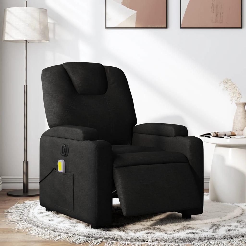 Eldrevet massagestol stof sort