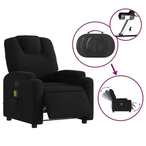 Eldrevet massagestol stof sort