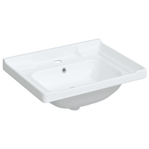 Badeværelsesvask 61x48x23 cm rektangulær keramisk hvid