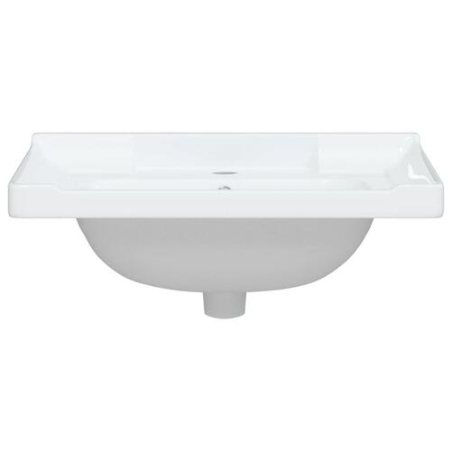 Badeværelsesvask 61x48x23 cm rektangulær keramisk hvid
