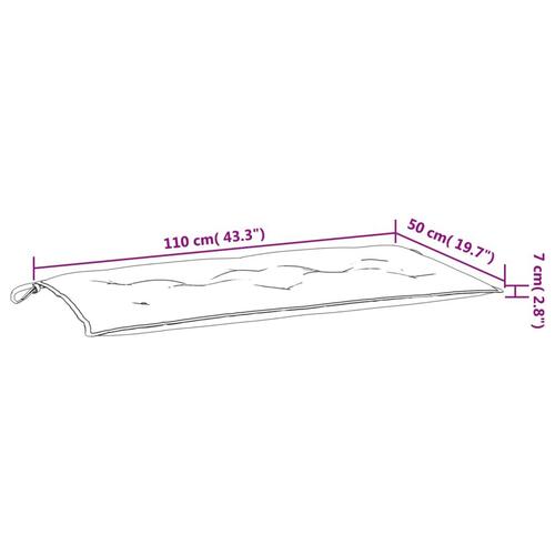 Hynde til havebænk 110x50x7 cm oxfordstof antracitgrå
