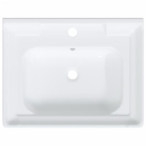 Badeværelsesvask 61x48x23 cm rektangulær keramisk hvid