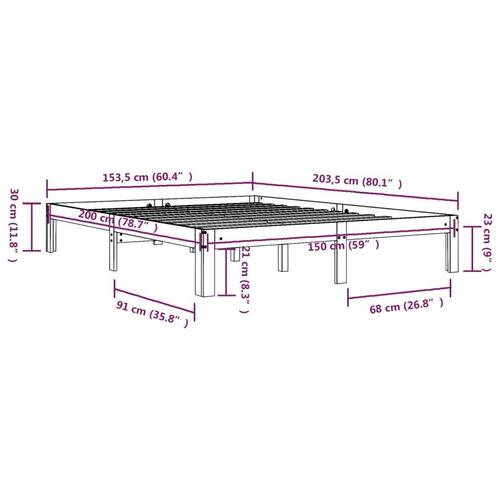 Sengeramme 150x200 cm massivt træ