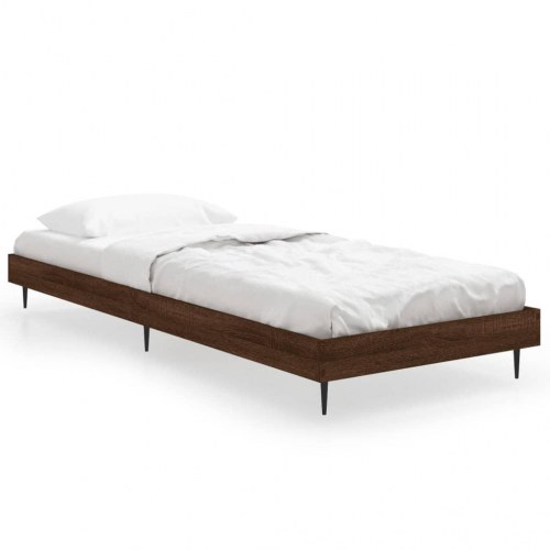Sengeramme 75×190 cm i brunt eg - konstrueret træ, uden madras