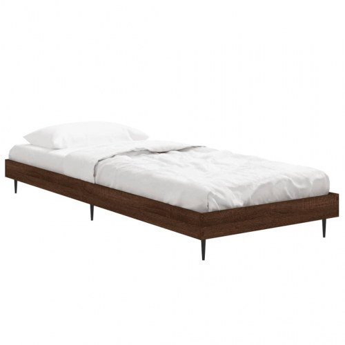 Sengeramme 75×190 cm i brunt eg - konstrueret træ, uden madras