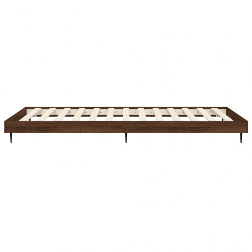 Sengeramme 75×190 cm i brunt eg - konstrueret træ, uden madras