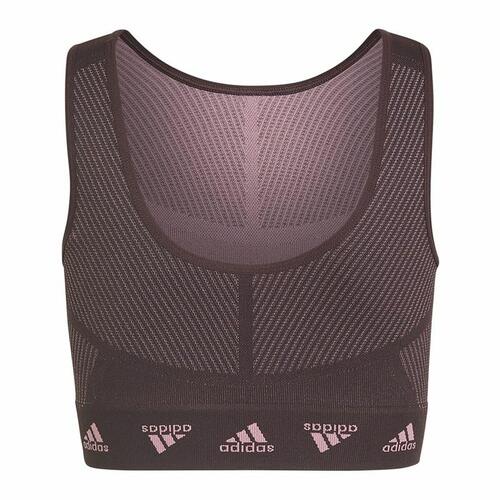 Sports-BH Adidas Aeroknit Seamless Rødbrun Mørkerød 14-15 år