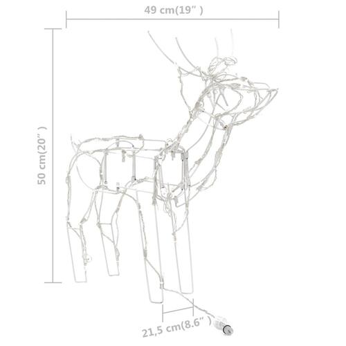 Juledekoration i 3 dele rensdyr 229 LED'er