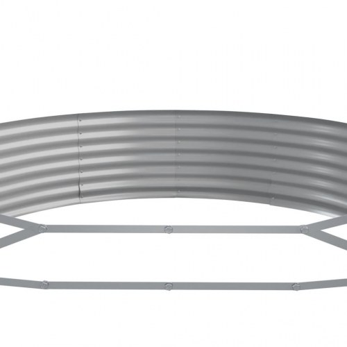 Oval plantekasse i galvaniseret stål - antracitgrå, 523 x 140 x 36 cm