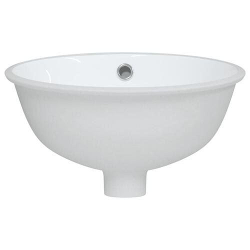 Badeværelsesvask 33x29x16,5 cm oval keramisk hvid