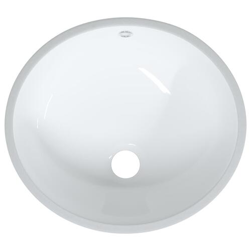 Badeværelsesvask 33x29x16,5 cm oval keramisk hvid