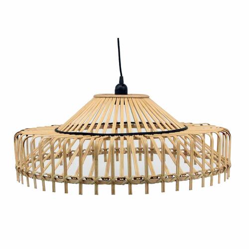 Loftslampe 61 x 61 x 23 cm 61 x 61 x 31 cm Brun Bambus 50 W