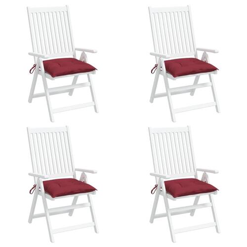 Pallehynder 4 stk. 50x50x7 cm oxfordstof vinrød