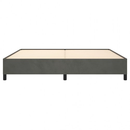 Sengeramme uden madras Mørkegrå 200x200 cm Fløjl