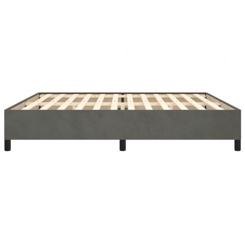 Sengeramme uden madras Mørkegrå 200x200 cm Fløjl