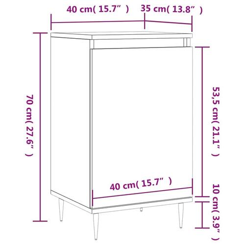 Skænk 40x35x70 cm konstrueret træ betongrå