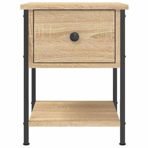 Sengebord 34x35,5x45 cm konstrueret træ sonoma-eg