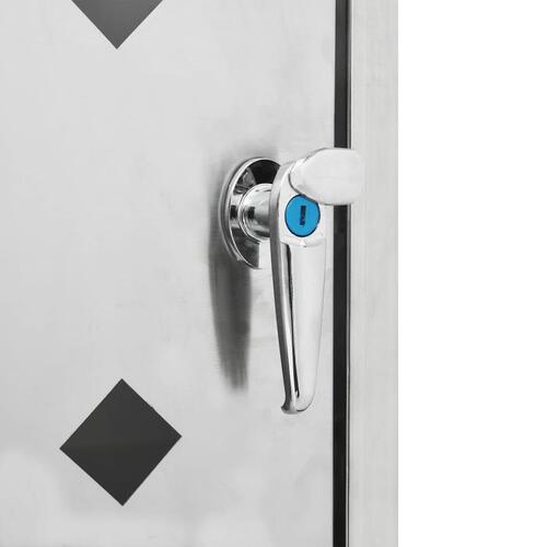 Enkelt skraldespandsskjuler 240 l rustfrit stål