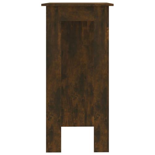 Barbord m. hylde 102x50x103,5 cm konstrueret træ røget eg