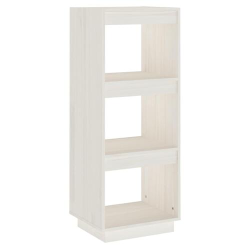 Bogreol/rumdeler 40x35x103 cm massivt fyrretræ hvid