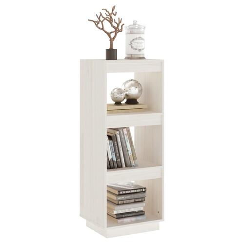 Bogreol/rumdeler 40x35x103 cm massivt fyrretræ hvid