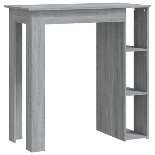 Barbord m. hylde 102x50x103,5 cm konstrueret træ grå sonoma-eg
