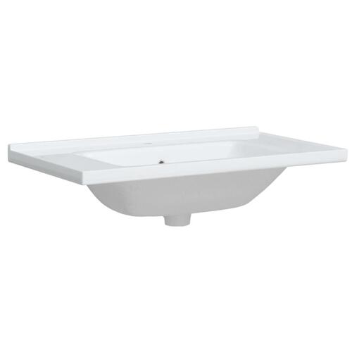 Badeværelsesvask 81x48x19,5 cm rektangulær keramisk hvid