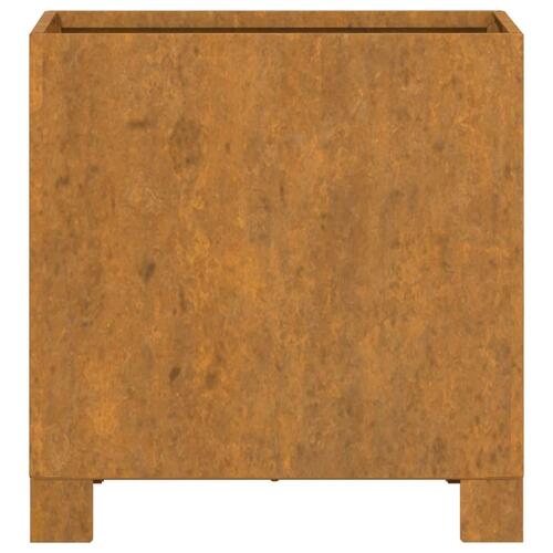 Plantekasser med ben 2 stk. 32x30x33 cm cortenstål rustfarvet