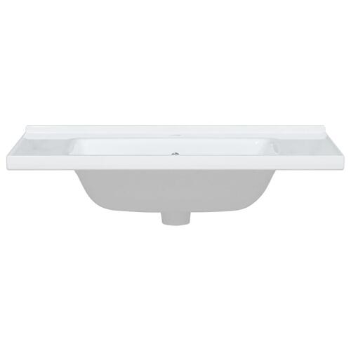 Badeværelsesvask 81x48x19,5 cm rektangulær keramisk hvid