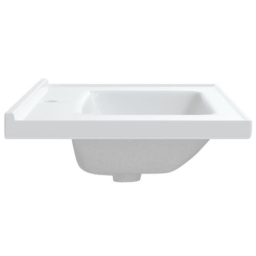 Badeværelsesvask 81x48x19,5 cm rektangulær keramisk hvid