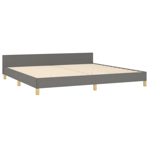 Sengeramme uden madras 200x200 cm stof mørkegrå